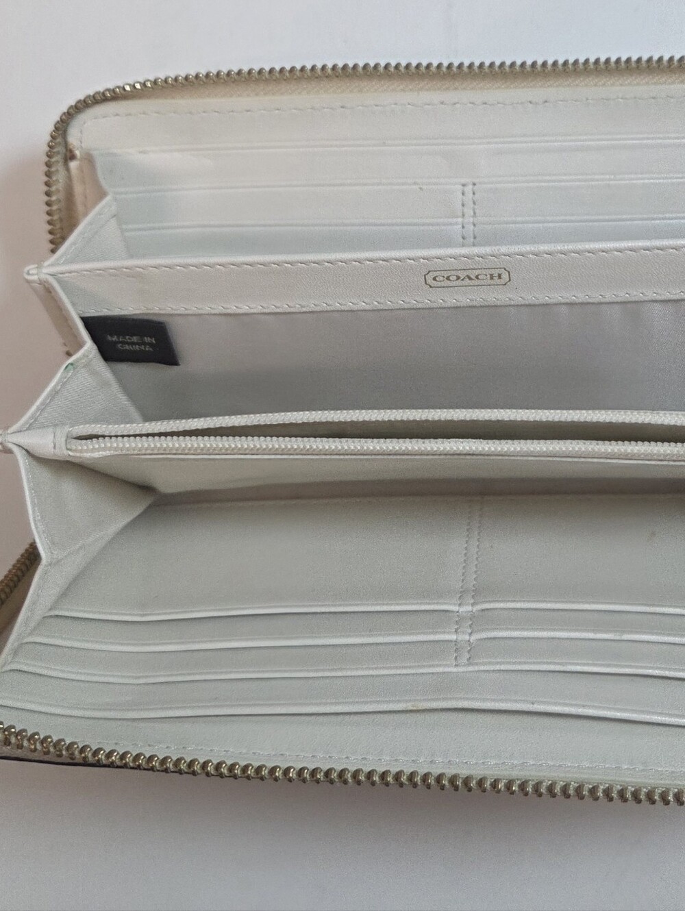 Coach Madison Python-Embossed Leather Accordion Zip Wallet - Picture 9 of 14